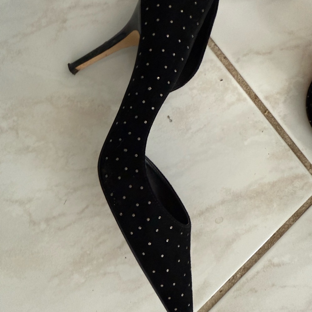 White House Black Market Black Studded Heels - Picture 2 of 5
